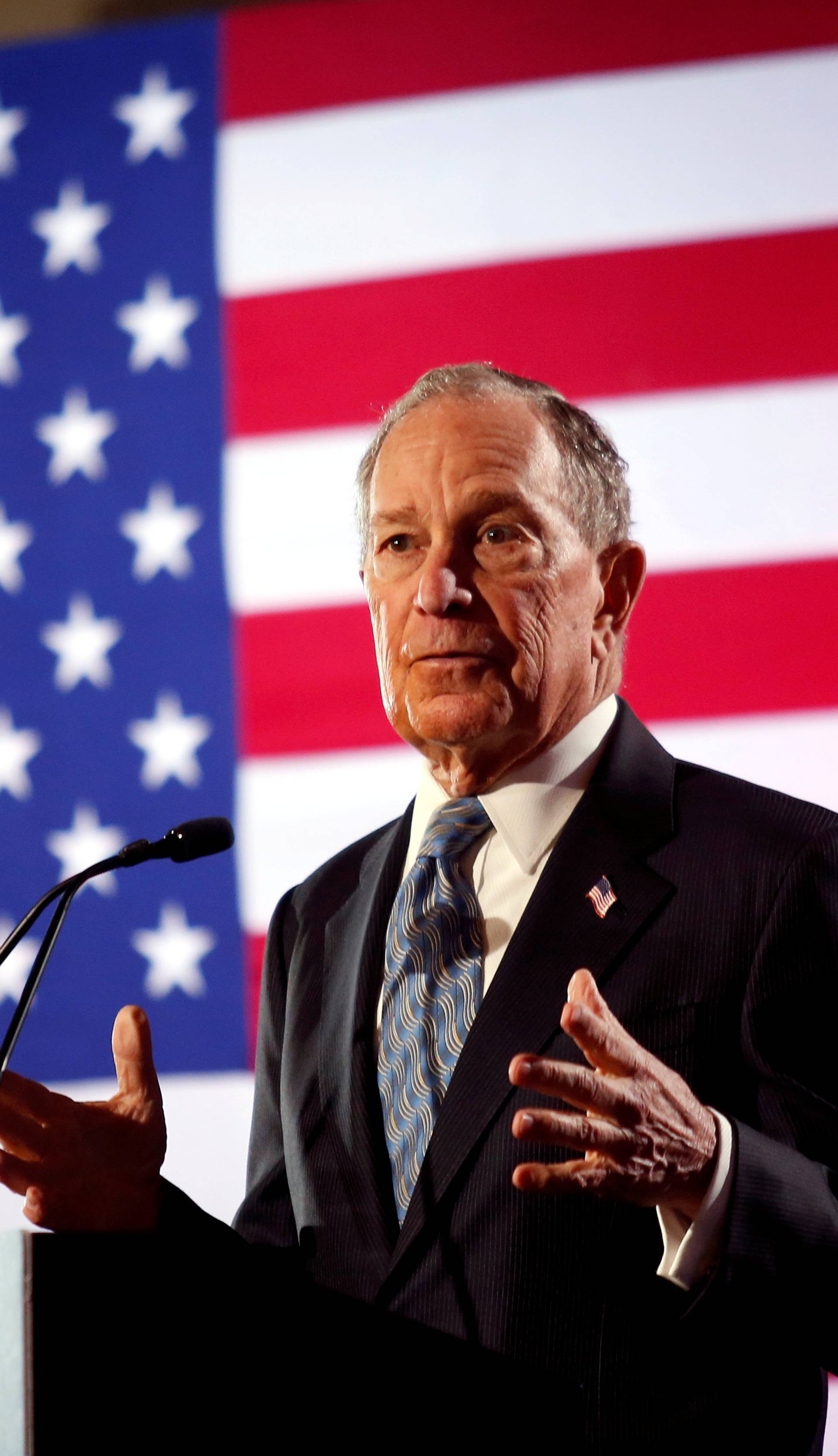 FILE PHOTO: Democratic presidential candidate Michael Bloomberg attend a campaign event in Chattanooga