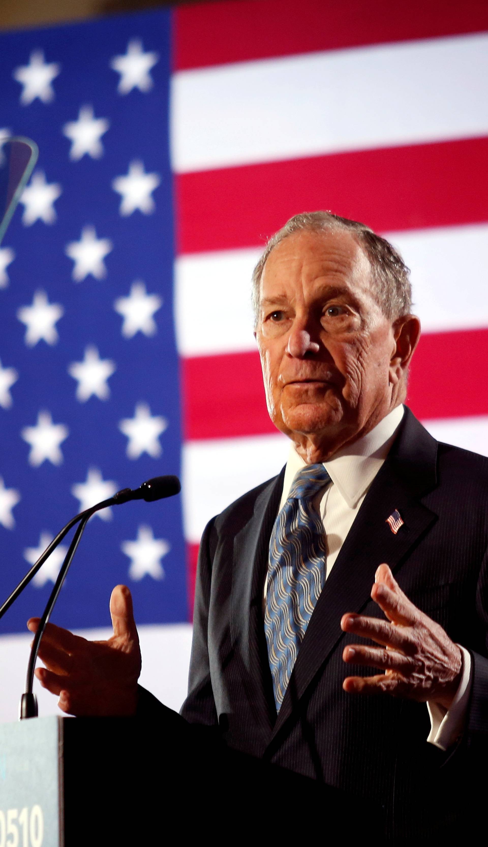 FILE PHOTO: Democratic presidential candidate Michael Bloomberg attend a campaign event in Chattanooga