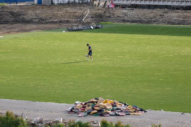 Zagreb: Početak rušenja zapadne tribine stadiona u Kranjčevićevoj