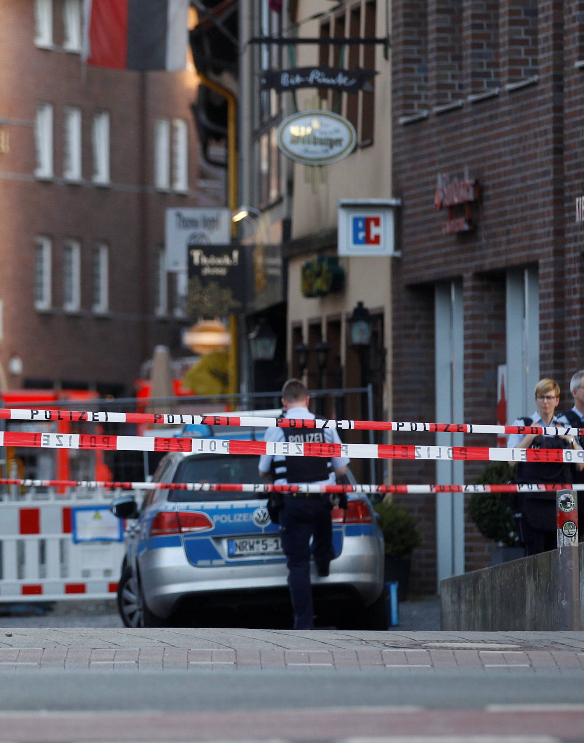 A man drove a van into a group of people sitting outside a popular restaurant in the old city centre of Muenster
