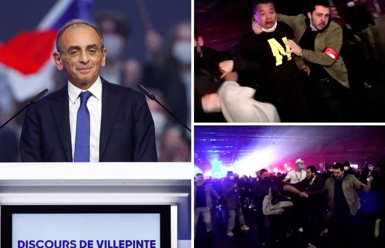 Nasilje na skupu desničarskog kandidata Zemmoura: Zgrabili ga za vrat, vikali da je rasist