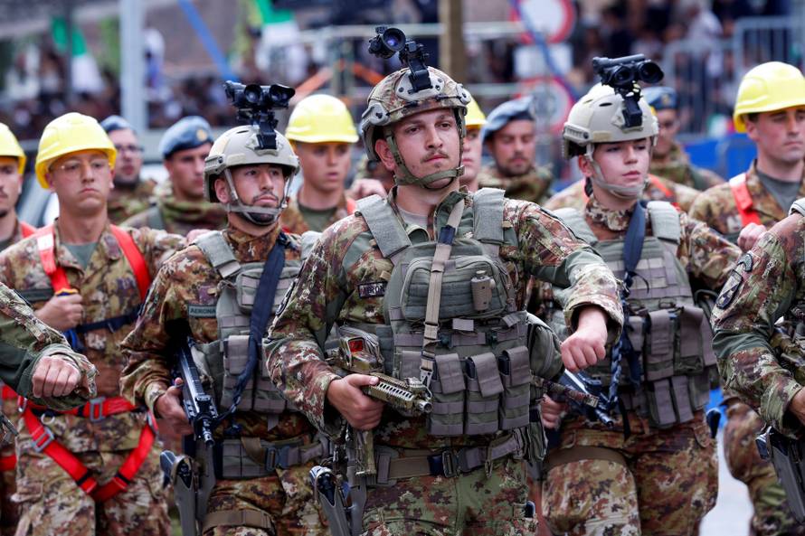 Military parade on the Republic Day in Rome