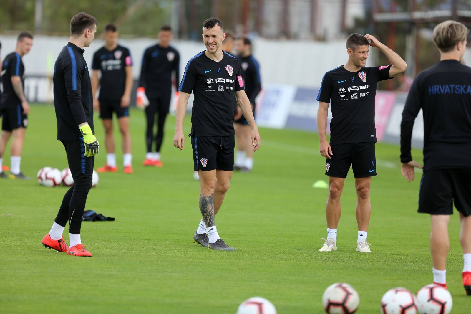 Rijeka: Hrvatska nogometna reprezentacija trenira na pomoÄnom stadionu Rujevica