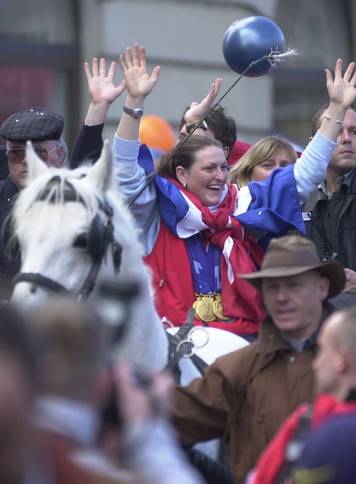 Janica kostelić - doček u Zagrebu 2002.