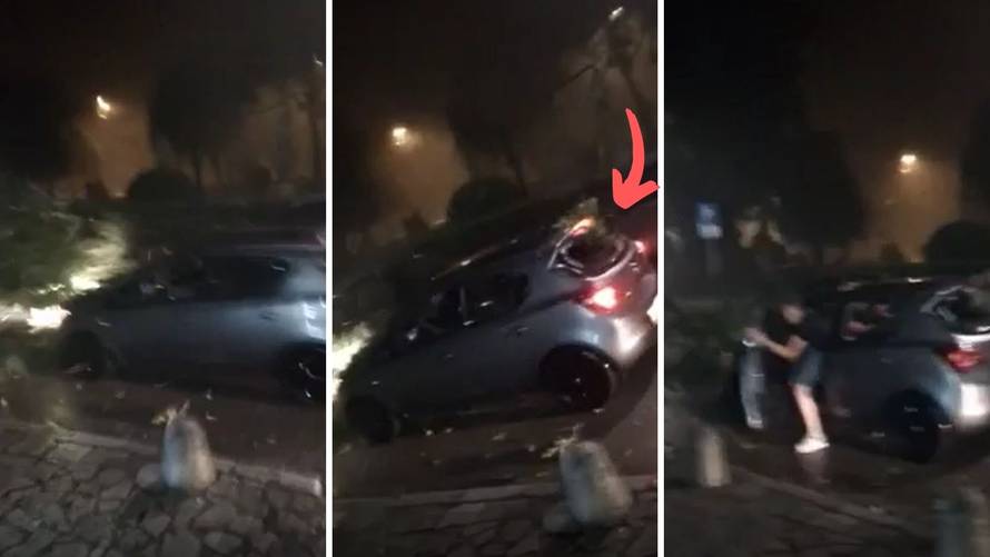 Grana razbila staklo na autu u vožnji, mladići uplašeno bježali