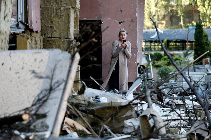 Aftermath of Russian drone and missile strikes, amid Russia's attack on Ukraine, in Kyiv