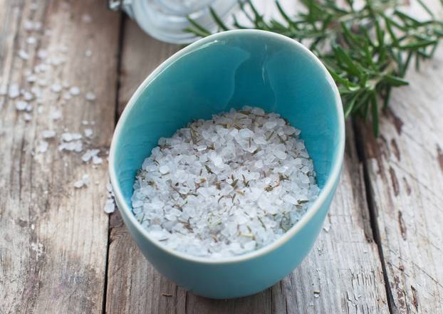 Homemade rosemary sea salt