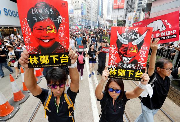 Demonstration demanding Hong Kong