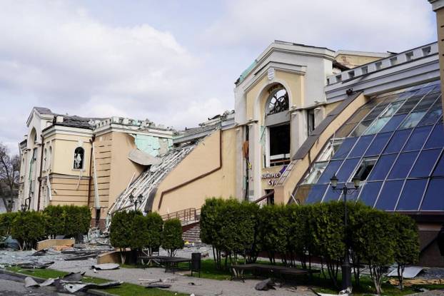 Aftermath of a Russian missile attack in Sumy