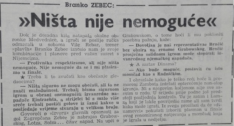 Štef Lamza, Zambata, Rora...: Prije 54 godine 'modri' su digli najveći trofej u svojoj povijesti!