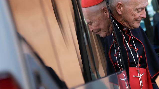 FILE PHOTO: U.S. Cardinal McCarrick arrives for a meeting at the Synod Hall in the Vatican