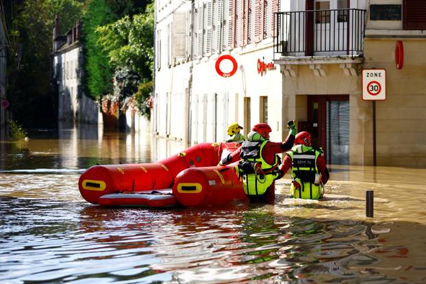 Floods due to heavy rain and storm Kirk in France