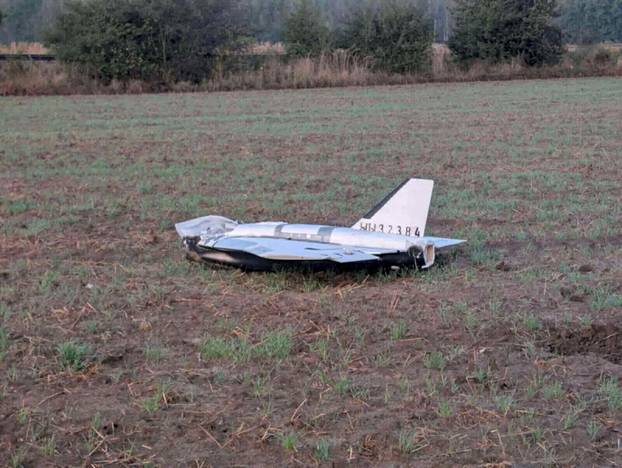 FILE PHOTO: A damaged drone lies after falling in the eastern Polish village of Czosnowka
