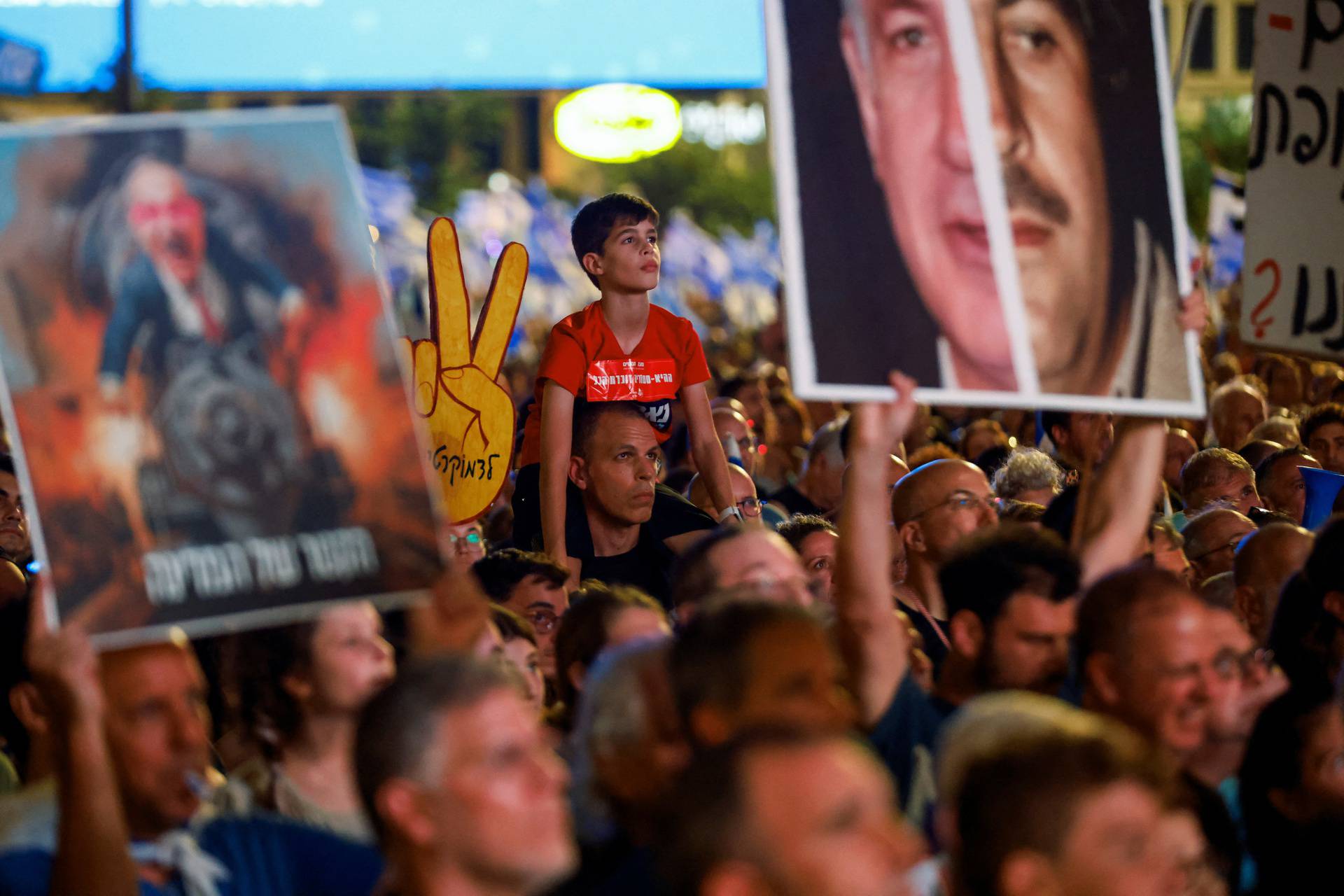 Protests against Israel's judicial overhaul in Tel Aviv