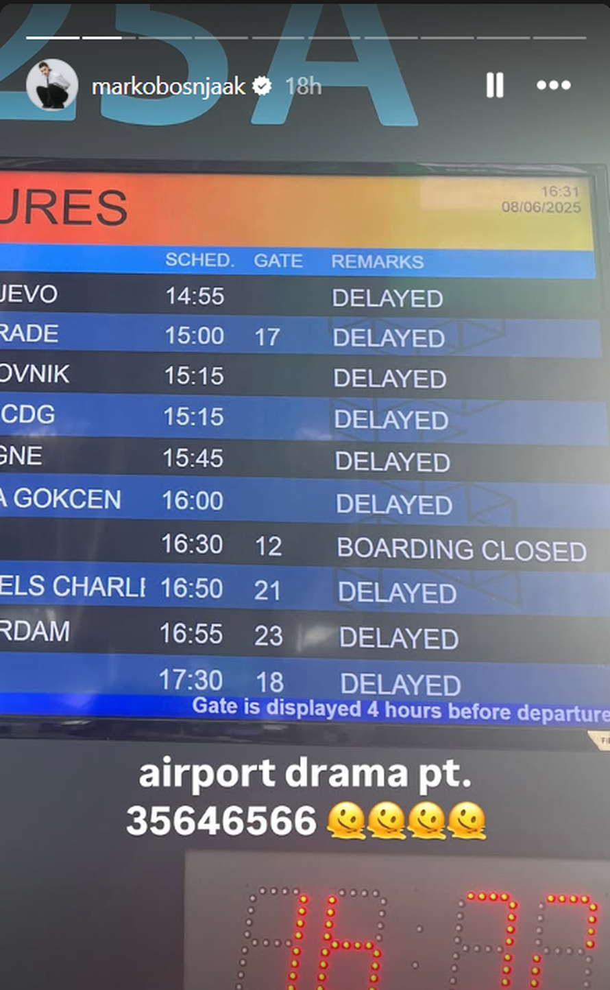 Marko Bošnjak zaglavio u zračnoj luci: 'Treba jesti bogate, javit će vam se moj pravni tim!'