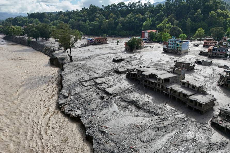 Aftermath of devastating floods in Trishuli