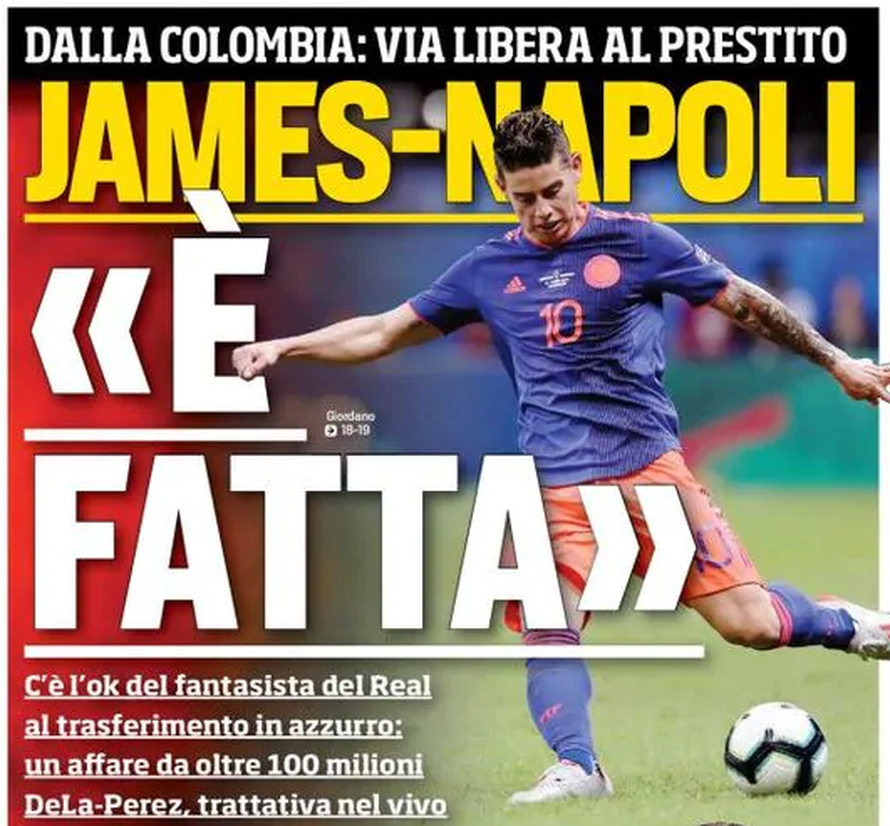 Ancelotti je nagovorio Jamesa da se iz Reala preseli u Napoli