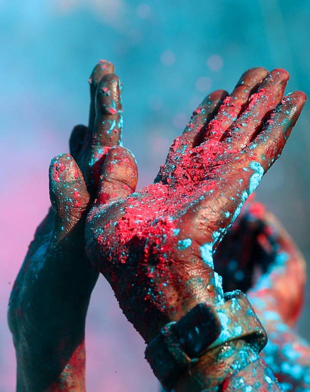 "Lathmar Holi" celebrations in Nandgaon village