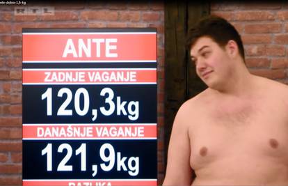 Neugodno iznenađenje: Ante je na vaganju imao 1,6 kg viška