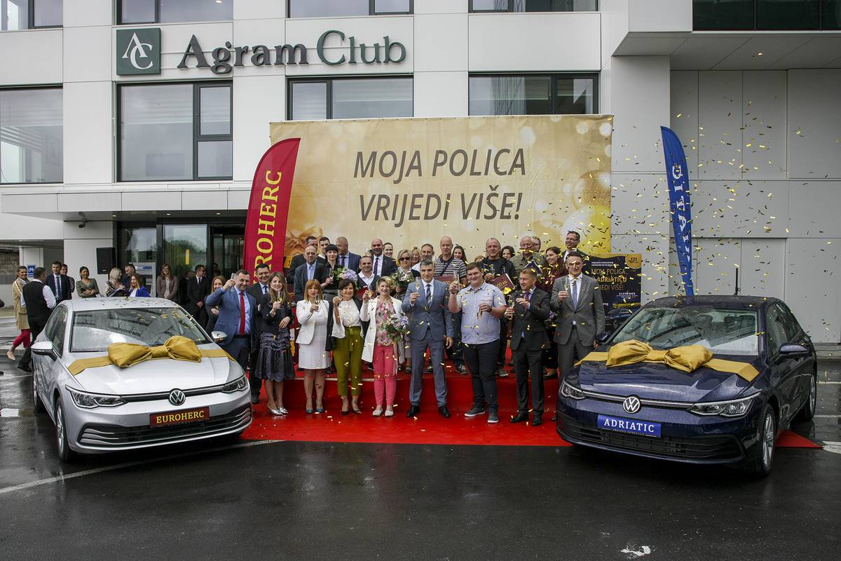 Euroherc i Adriatic osiguranje podijelili su 10 VW Golf  'osmica' i 100 novčanih nagrada