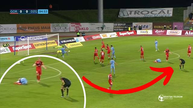 VIDEO Detalj koji je promaknuo mnogima: Zviždaljka je ispala sucu u akciji kod Dinamova gola