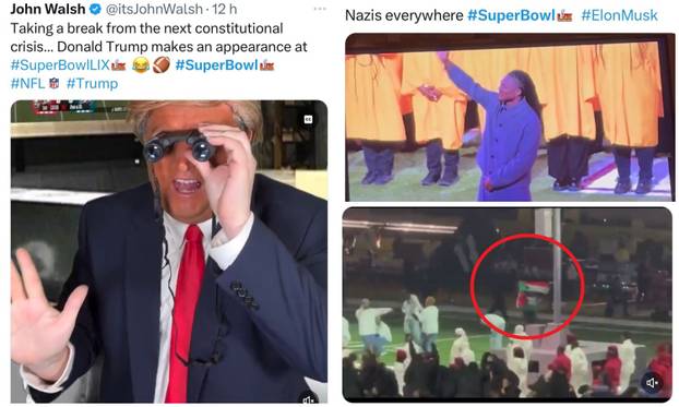 Ovo su memovi Super Bowla! Uljez sa zastavom Palestine, 'nazi' pozdrav i ruganje Trumpu