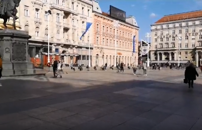 Subotnja špica u doba korone: Centar Zagreba poluprazan