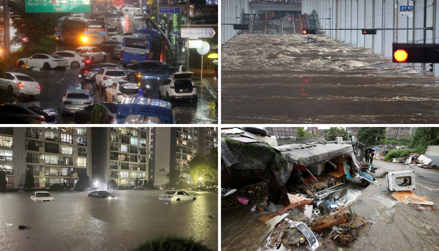 FOTO Katastrofa pogodila Seul, najmanje osam poginulih: 'Ovo je najgora kiša u 80 godina'