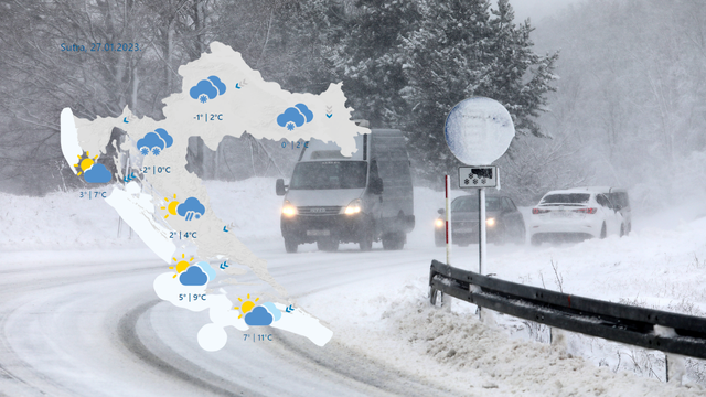 Za vikend bit će još snijega, na Jadranu i jaka bura: Početkom tjedna stiže promjena vremena