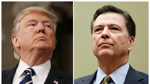 FILE PHOTO: A combination photo shows U.S. President Donald Trump and and FBI Director James Comey in Washington