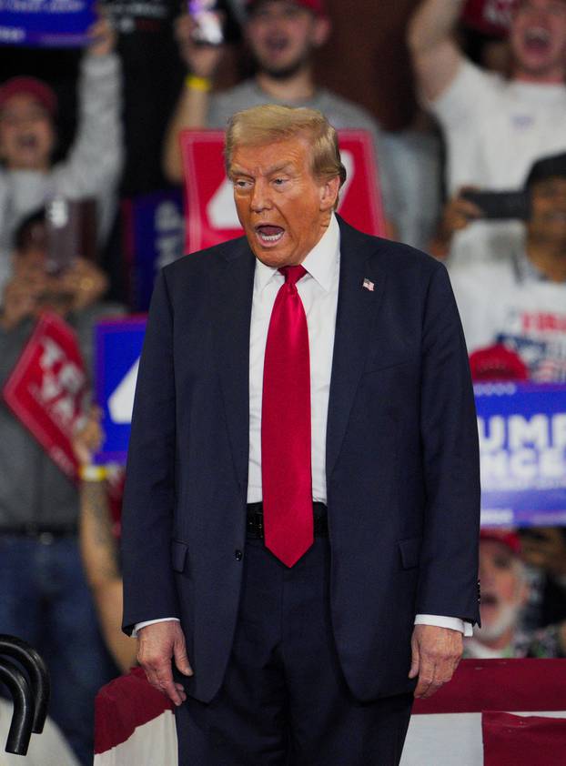 Republican presidential nominee and former U.S. President Donald Trump holds a campaign rally in Reading