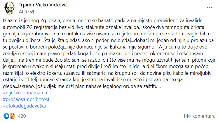 Voditelja napali na parkingu: 'Što gledaš? Dobacili su mi, a meni žao što sam se razbolio'