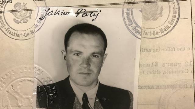 Jakiw Palij, a 95-year old New York City man believed to be a former guard at a labor camp in Nazi-occupied Poland, is pictured in a 1949 visa photo in this handout image