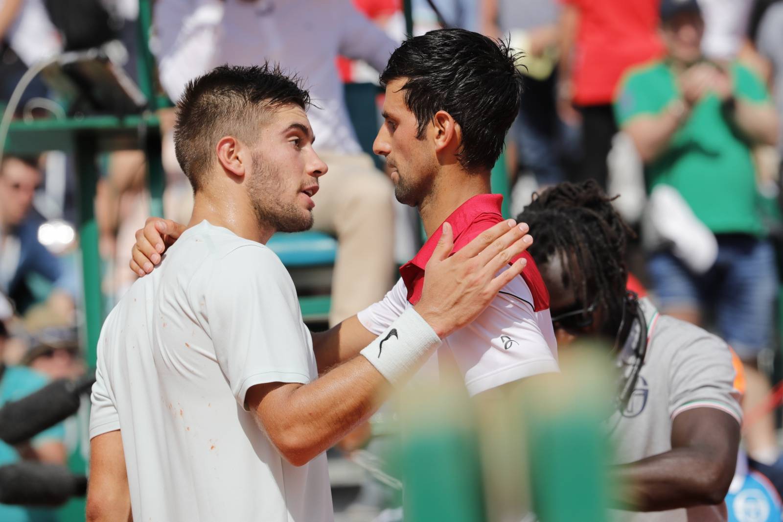 Novak Djokovic contre Borna Coric lors du tournoi "Rolex Monte-Carlo Masters 2018" Ã  Roquebrune Cap Martin