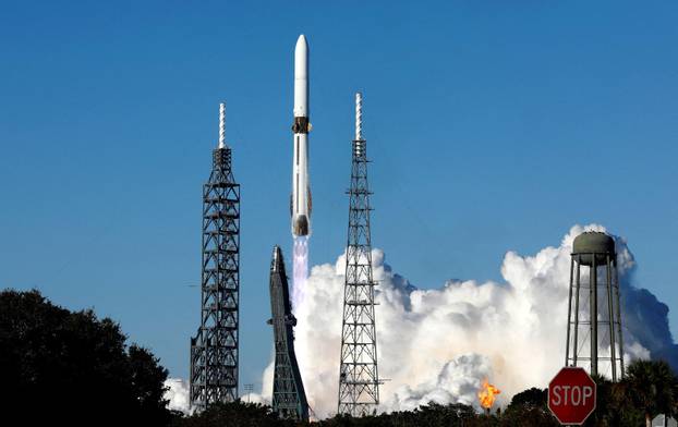 FILE PHOTO: A Blue Origin New Glenn rocket launches on NASA's EscaPADE mission from the Cape Canaveral Space Force Station in Cape Canaveral