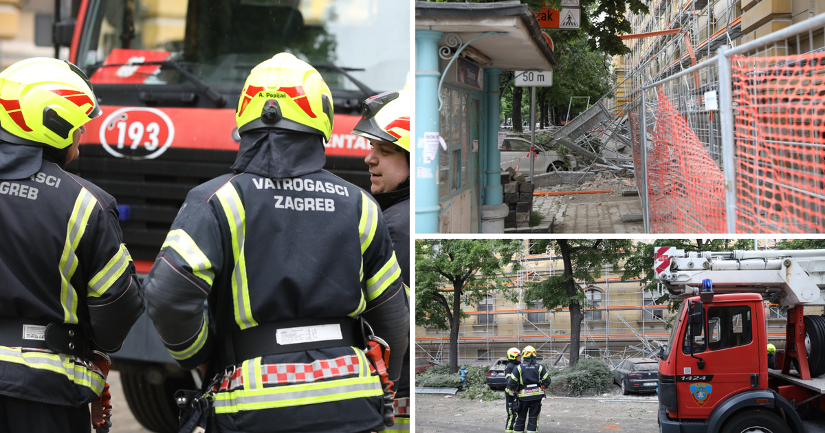 A part of the building collapsed in Klaićeva Street in the center of Zagreb, the firefighters released a new video after the collapse