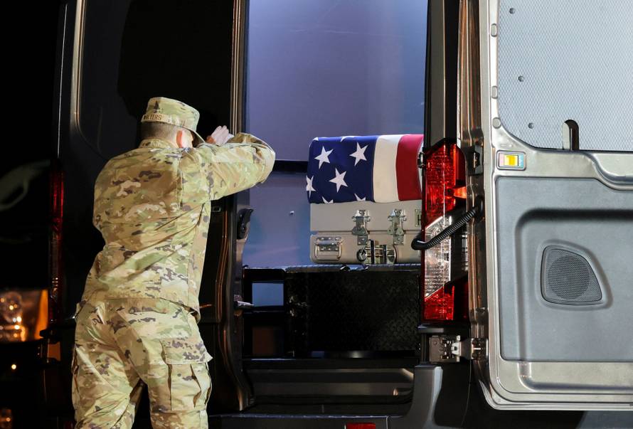 U.S. Vice President JD Vance attends a dignified transfer at Dover Air Force Base in Dover