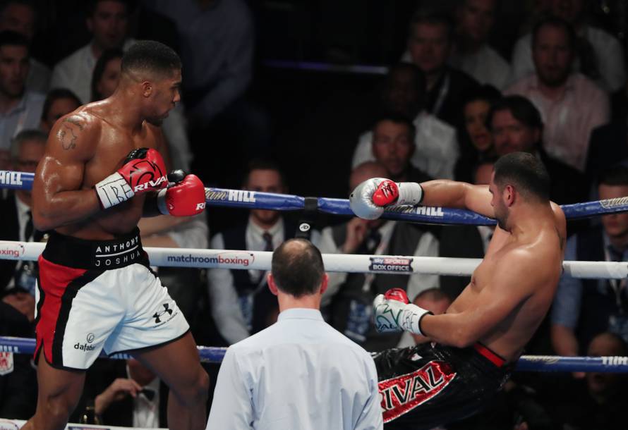 Boxing. Anthony Joshua defeats Eric Molina at the Manchester Arena.