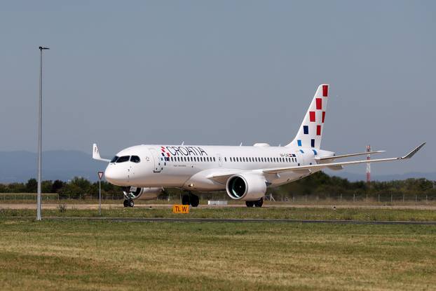 Zagreb: Slijetanje Airbusa A220, novog zrakoplova Croatia Airlinesa