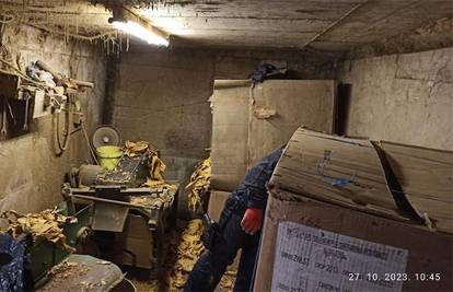 FOTO Carina je otkrila skriveni podrum kod Bjelovara, unutra ih dočekale 1,3 tone duhana!