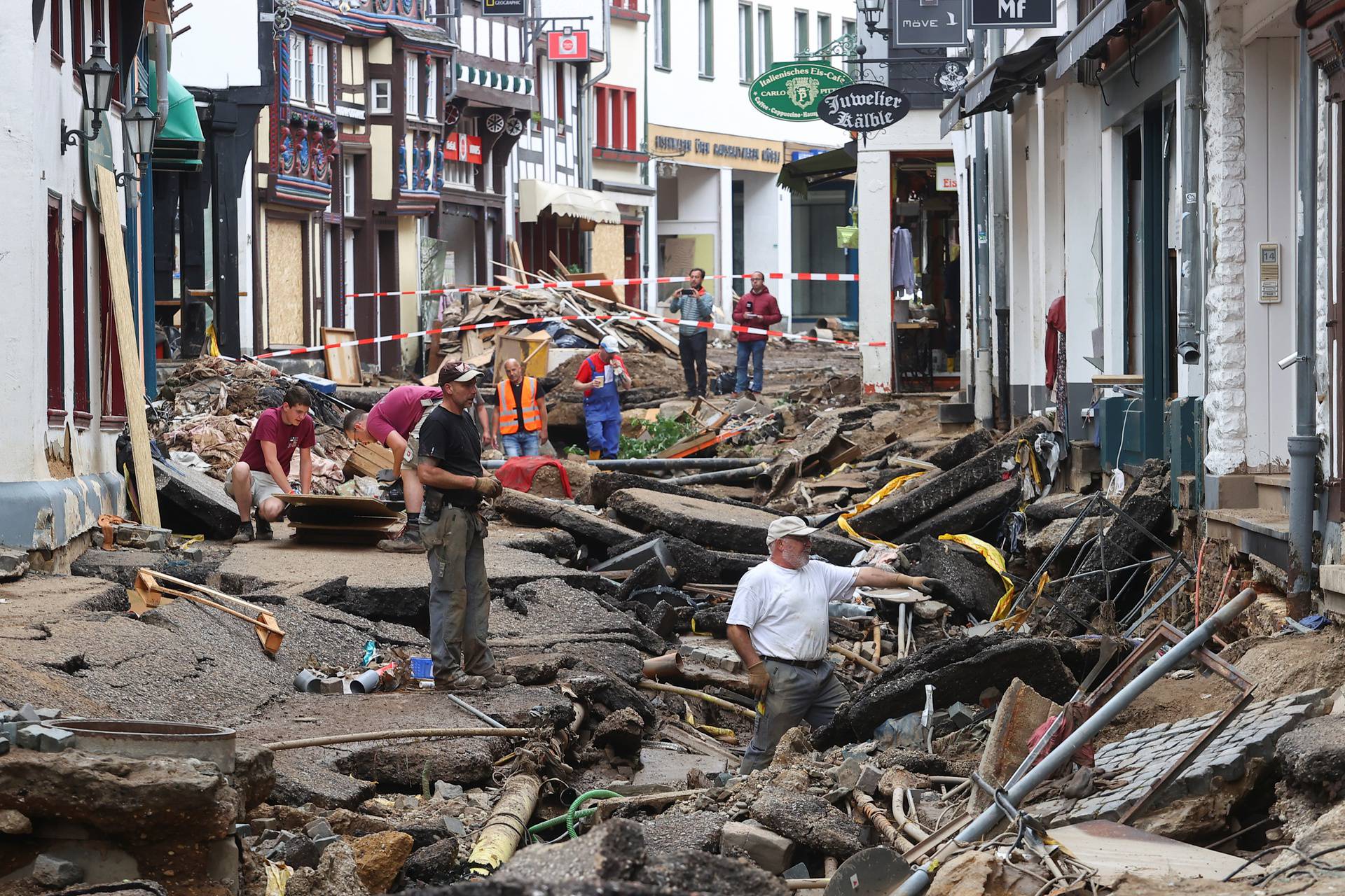 Aftermath of heavy rainfalls in Germany