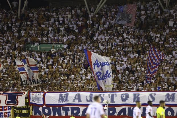 Split: Navijačka atmosfera na utakmici HNK Hajduk - Villarreal CF