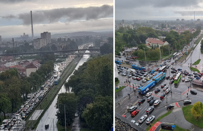 Beskrajne kolone: Pogledajte kako je jutros izgledao kolaps u prometu zbog jakog nevremena