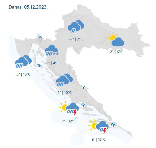 Hrvatska na -4°C! Stiže snijeg