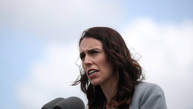 New Zealand Prime Minister Ardern speaks during a joint press conference at Admiralty House in Sydney