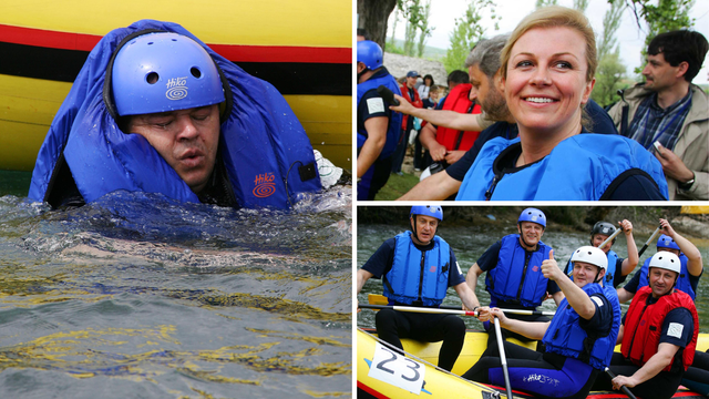 FOTO Sjećate se Čobankovića i njegove avanture na raftingu? Tu su i Kolinda, Kalmeta, Kirin