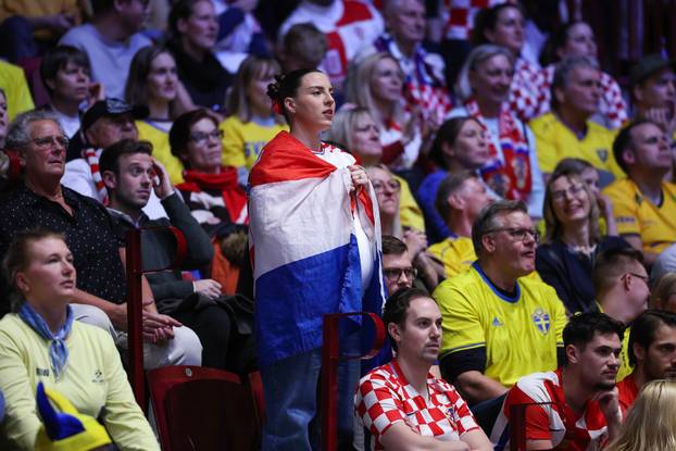Susret Švedske i Hrvatske u prvom krugu EHF Europskog prvenstva, navijači