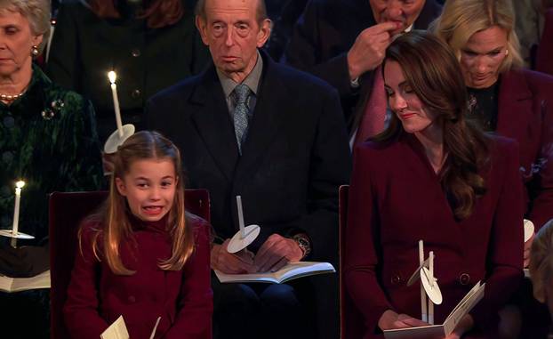 Princess Charlotte stole the show at the Royal carol service.