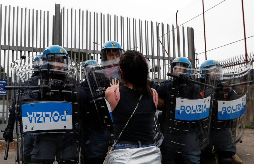 Prison inmates revolt after family visits were suspended due to fears over coronavirus contagion, in Rome