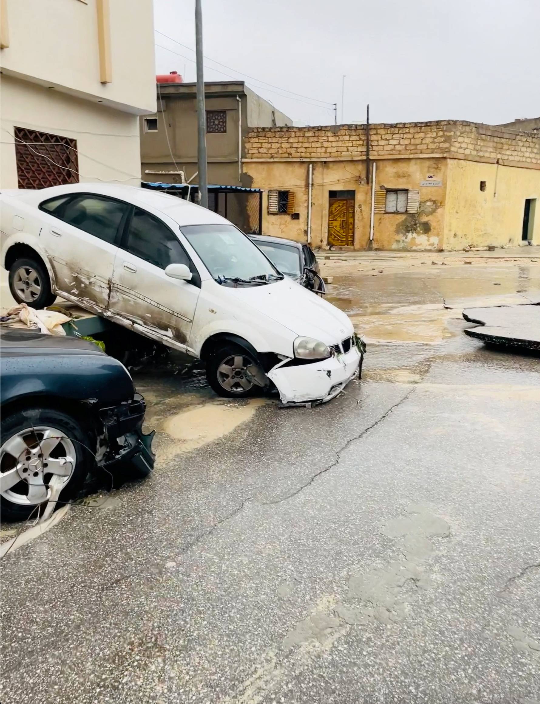 A powerful storm and heavy rainfall hit Libya